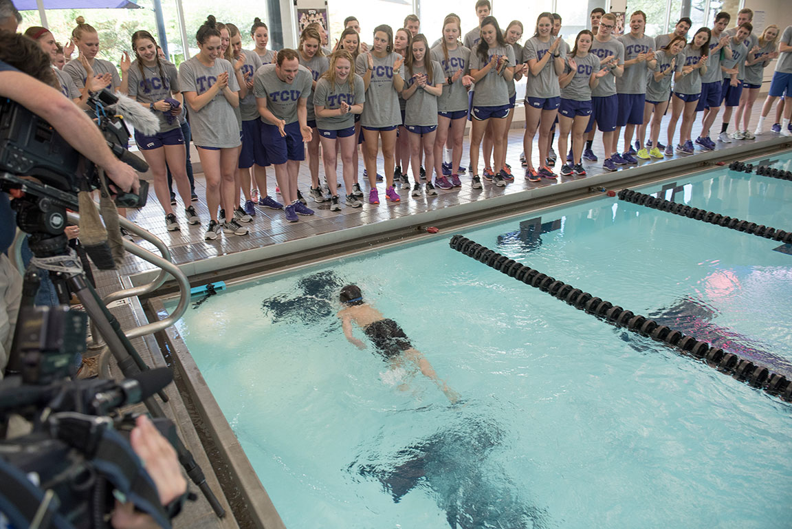 TCU Swimming signs 8-year-old fighting tumor - TCU Magazine