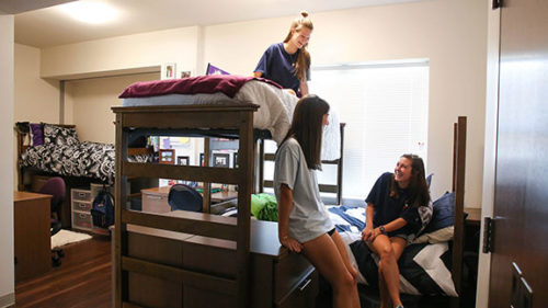 Colby Hall residents like to leave their doors open to create a more homey environment. Photos by Amy Peterson