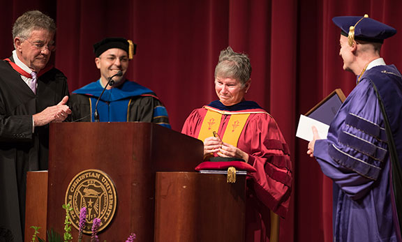 Dr. Cecilia Silva of the College of Education received the Chancellor’s Award for Distinguished Achievement as a Creative Teacher and Scholar. (Photo by Glen E. Ellman)