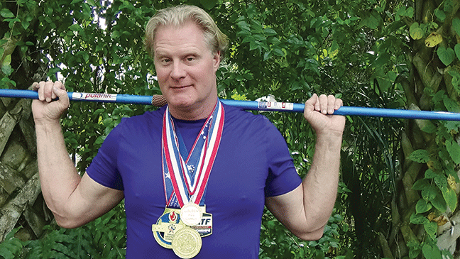 Stuart Spangenberg, javelin champion