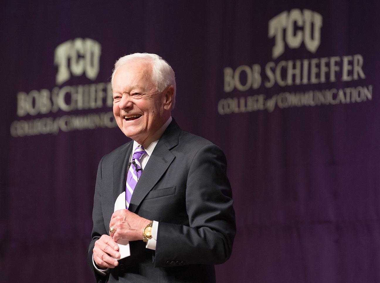 Bob Schieffer is the namesake for TCU's Bob Schieffer's College of Communication. Photo by Glen E. Ellman