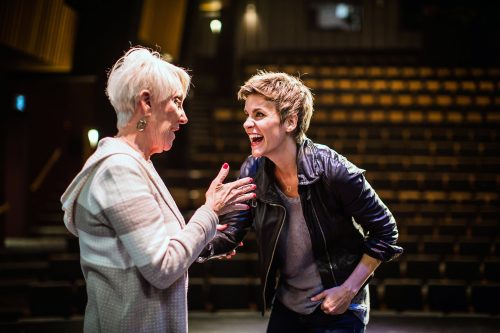 Jenn Colella, right, plays Beverley Bass in the Broadway musical Come From Away. Candace Kennedy/The New York Times/Redux 