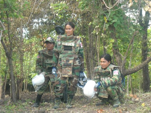 Members of the CSHD (Cambodian Self-Help Demining) team