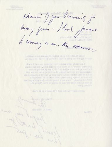 A letter from John F. Kennedy