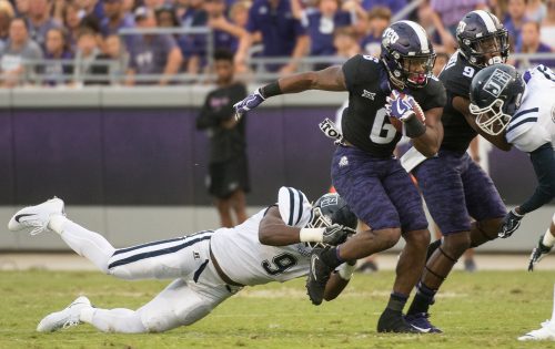 Darius Anderson demonstrated quick feet in both the season opener against Jackson State and Saturday's matchup against SMU. Photo by Glen E. Ellman