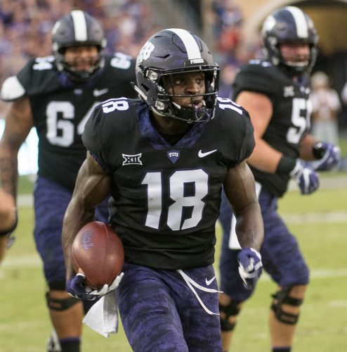 Jalen Reagor, the freshman wide receiver from Waxahachie proved himself valuable during TCU's opener against Jackson State. Photo by Glen E. Ellman