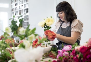 Through Bows and Arrows, Alicia Price Rico '04 is florist, entrepreneur and teacher. Photo by Leo Wesson