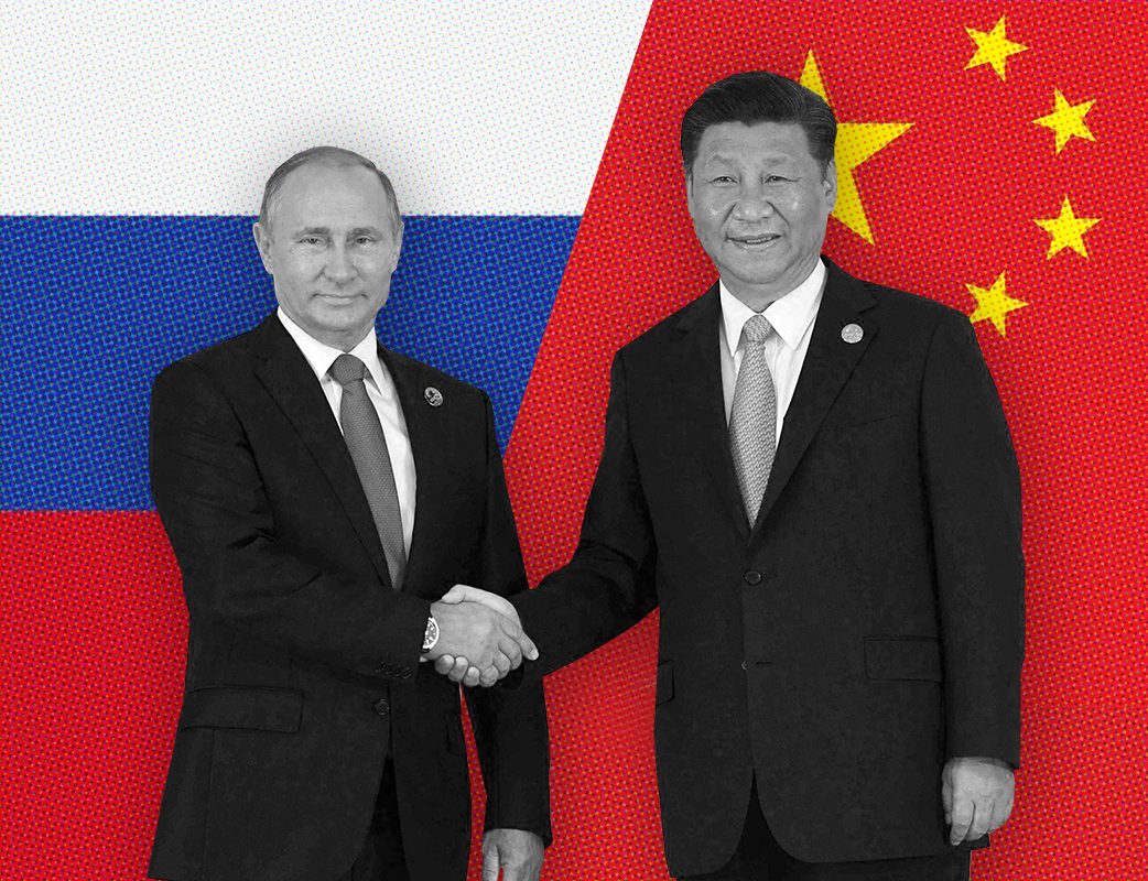 Russian President Vladimir Putin, left, and President of the People's Republic of China Xi Jinping participated in the 9th BRICS Summit on Sept. 4, 2017 in Xiamen, China. Photo illustration by Corrie Buchanan Demmler | Original image - Creative Commons | Kremlin.ru