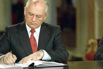 Soviet President Mikhail Gorbachev in 1990. Russian International News Agency (Ria Novosti)