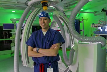 Dr. Jimmy Kuo in the cardiac catheterization laboratory at Cook Children's. Photo by Mark Graham