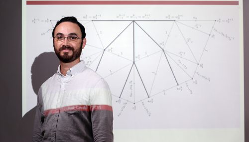 José Carrión’s research focuses on operator algebras that could improve understanding of quantum mechanics. Photo by Carolyn Cruz
