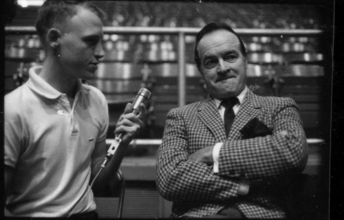 During Barto Farrar’s first interview — with Bob Hope — Farrar asked the star what it was like to have a Viet Cong bounty on his head. Photo courtesy of TCU Archives/Photo by Linda Kaye