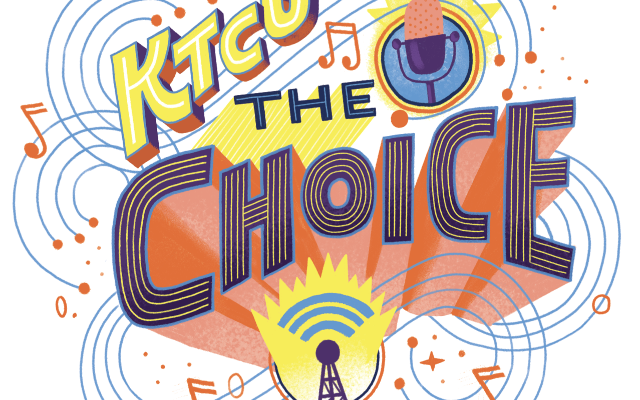 KTCU The Choice Illustration using lettering and music notes by Mary Kate McDevitt