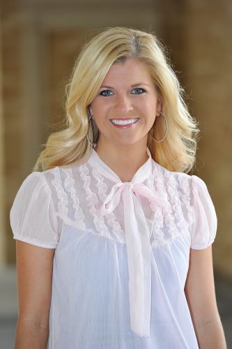Lindsay Westbrook is TCU's spirit coordinator and Showgirls director. Photo by Michael Clements