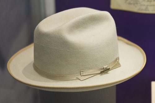 No Texas politician’s wardrobe was complete without a Stetson, including this one with Wright’s papers at TCU. Photo by Mark Graham