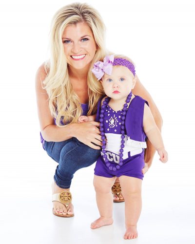 Lindsay Westbrook and her daughter Savannah. A former Showgirl had Savannah's tiny Showgirls outfit custom made. Courtesy of Lindsay Westbrook