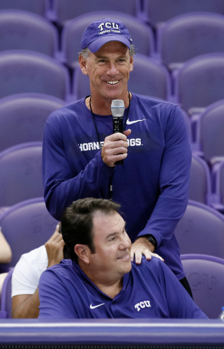 Coach Jamie Dixon and I are both looking forward to TCU hoops this season. Courtesy of TCU Athletics | Photo by Ellman Photography