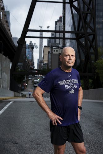 Peter Duffy prepares for an upcoming triathalon in New York City, NY. In his book The Courage of My Convictions, Duffy recounts how he rebuilt his career after his professional life crumbled in the early '90s. Photo by Jörg Meyer