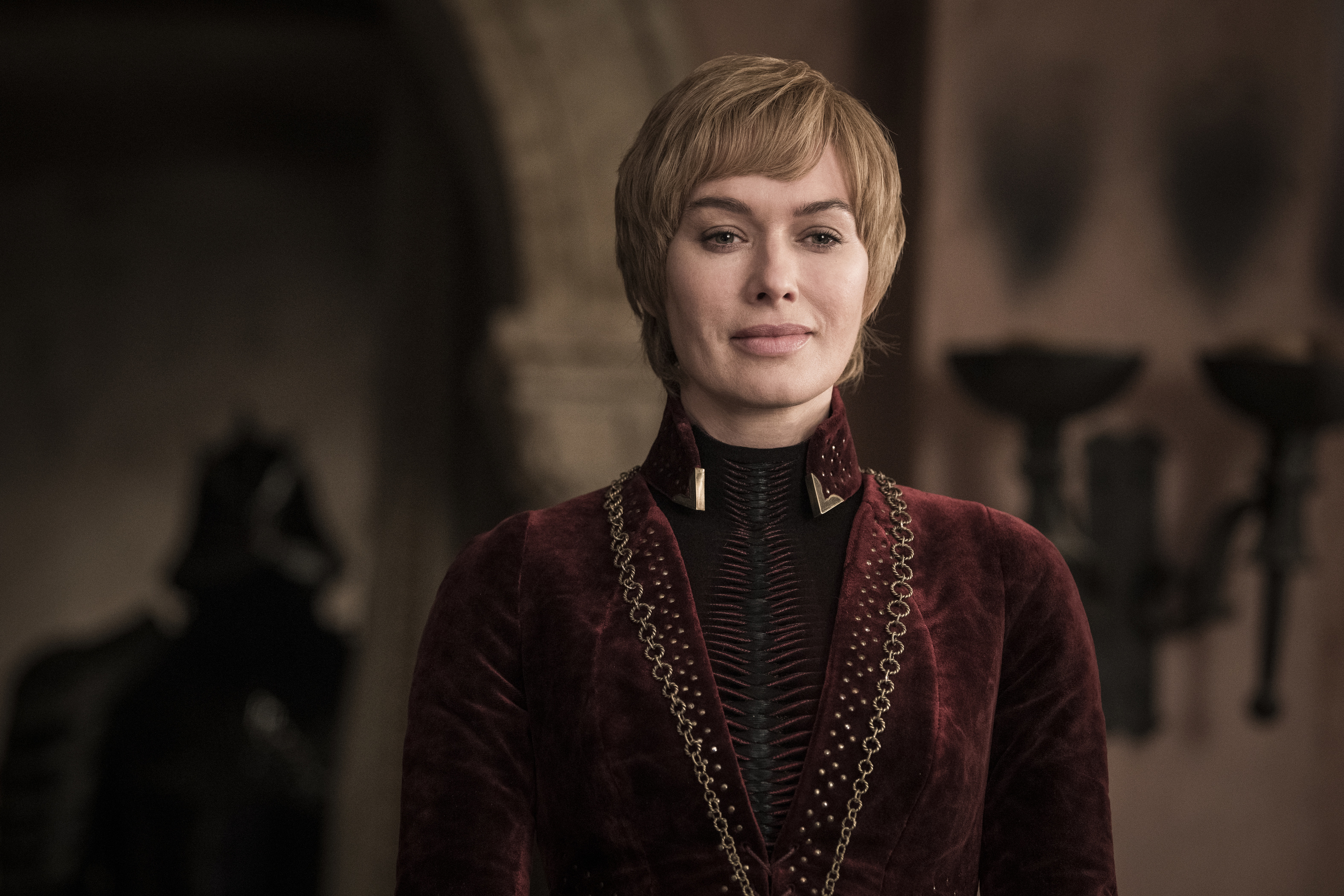 Cersi Lannister (Lena Headey) awaits the arrival of an enemy. Courtesy of HBO | Photo by Helen Sloan