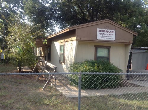 The single-wide trailer that once housed Ruth's Place Clinic's medical practice, but now it is used as a food pantry, English as a Second Language classrooms and other services. Photo courtesy of Ruth's Place Clinic