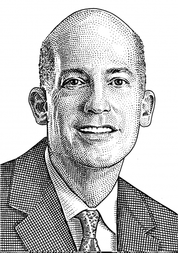 An artistic rendering of a portrait of Chancellor Victor J. Boschini, Jr.