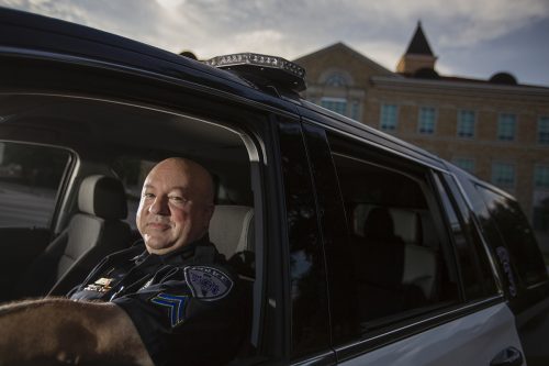 TCU Police Cpl. John Thornhill said the intentional reflection of the writing process in the Literature of Survival course gave him a new perspective. Photo by Rodger Mallison