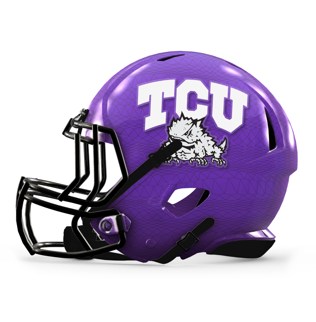 Matte Purple NCAA TCU Horned Frogs Replica Helmet Alternate 1 