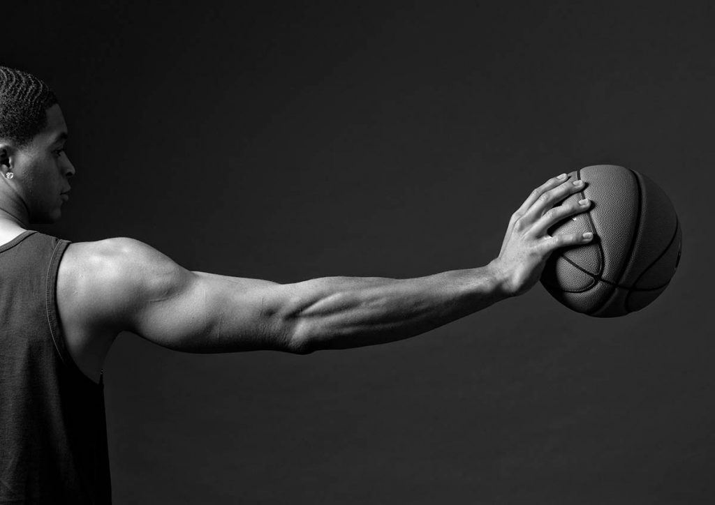 Relying on larger muscle groups is one way athletes such as basketball Jaedon LeDee can prevent injury. Photo by Ross Hailey