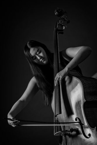 TCU faculty members urge students, including double bassist Chengjin Tian, to spend time learning about their bodies as well as their instruments. Photo by Ross Hailey