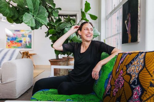 Ruth De Jong photographed in her work / live loft in downtown Los Angeles. Photo by Christina Gandolfo