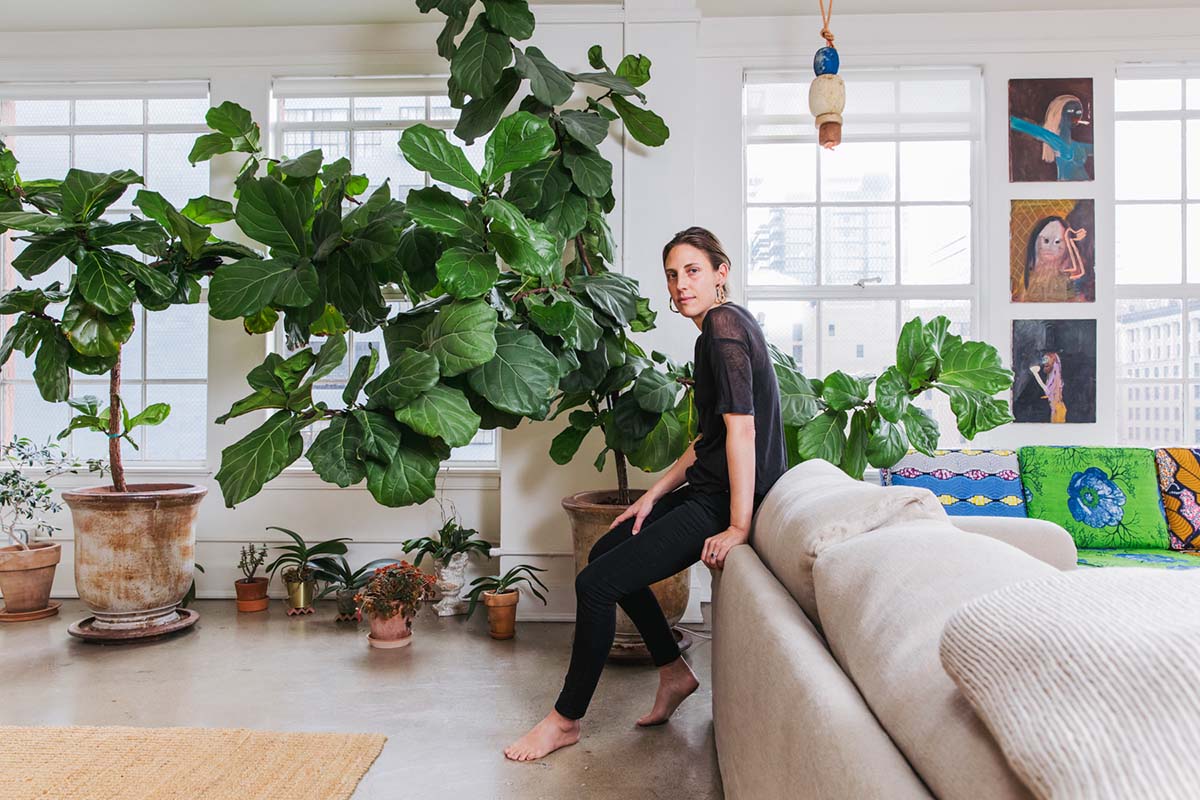 Ruth De Jong photographed in her work / live loft in downtown Los Angeles.