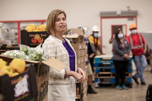 Julie Butner readily faced the challenge of feeding North Texas despite holdingher current position at the Tarrant Area Food Bank for single-digit months. Photo by Mark Graham