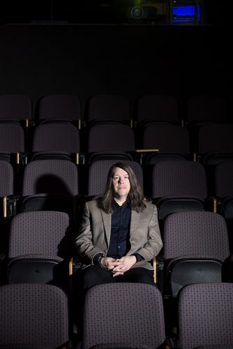 Kylo-Patrick Hart, professor and chair of film, television and digital media in TCU's Bob Schieffer College of Communication. Hart researches LGBTQ issues in film and media studies. Photo by Jeffrey McWhorter, Thursday, August 23, 2018 in the J.M. Moudy building on the TCU campus in Fort Worth, Texas.