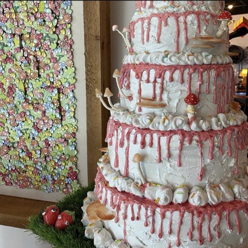 Kaylee Meyer's piece, "Dali's Birthday Cake," advanced to the Texas Art Education Visual Art Scholastic Event. Courtesy of Kaylee Meyer