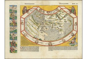 Rare 1493 world map from Liber Chronicarum
