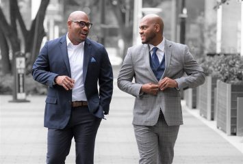 Terrence, left, and Tim Maiden are twins, TCU football lettermen and business leaders in the Dallas area.