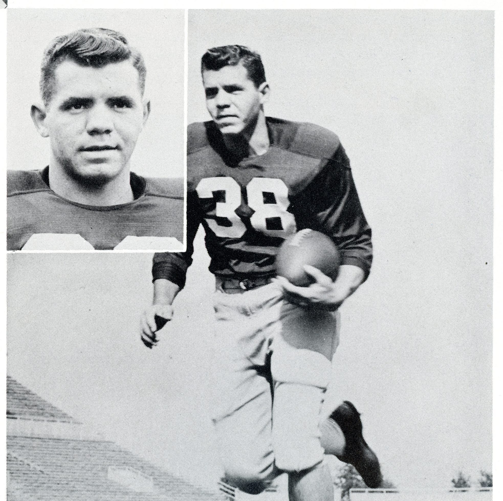 Two black-and-white photos of TCU alumnus Arvid Ray