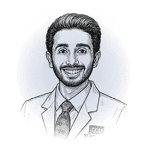 Parminder DEO, a faintly colorized monochromatic photo illustration