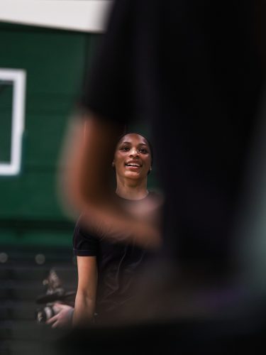TCU guard Taylor Bigby during the Horned Frogs' first practice in Sacramento ahead of Saturday's Sweet 16 matchup with Virginia.