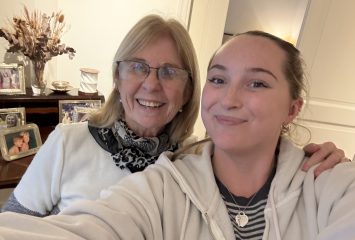 Kierstyn Wright takes a selfie with her host mom, Ana, as the two smile together in Ana’s home in Buenos Aires.